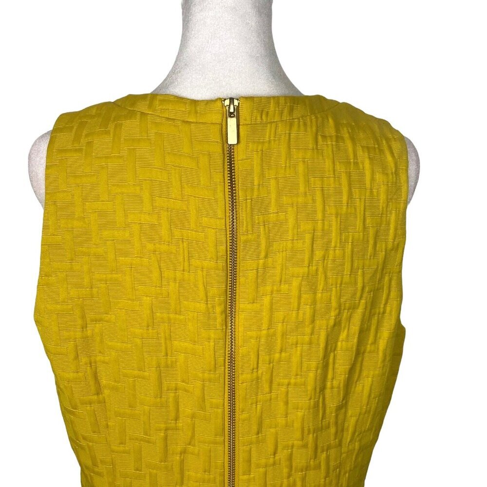 ELIZA J Women Sleeveless Knee Length Dress Zip Back Lined Sz 12 Yellow 66-16 - Picture 4 of 13
